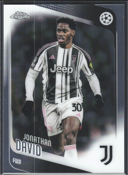 2025-26 Topps Chrome UEFA Club Competitions #17 Jonathan David – framsida