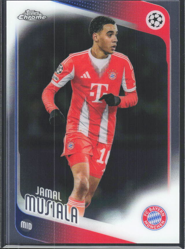 2025-26 Topps Chrome UEFA Club Competitions #130 Jamal Musiala – framsida