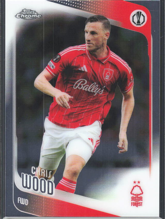 2025-26 Topps Chrome UEFA Club Competitions #186 Chris Wood – framsida