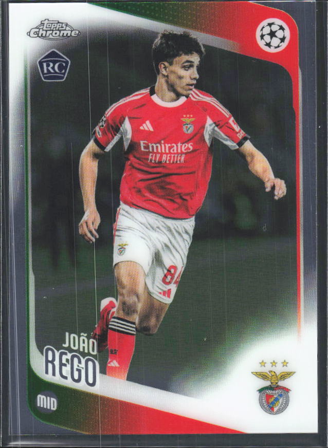 2025-26 Topps Chrome UEFA Club Competitions #168 João Rego – framsida