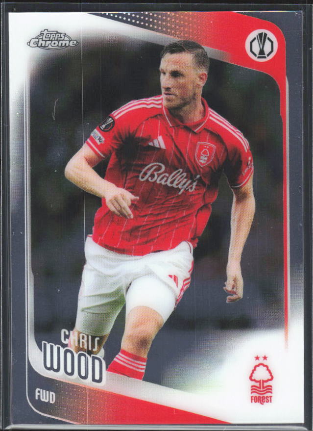 2025-26 Topps Chrome UEFA Club Competitions #186 Chris Wood – framsida