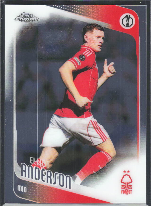 2025-26 Topps Chrome UEFA Club Competitions #96 Elliot Anderson – framsida
