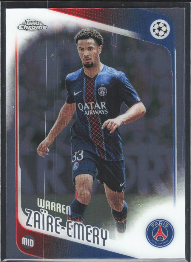 2025-26 Topps Chrome UEFA Club Competitions #170 Warren Zaïre-Emery – framsida