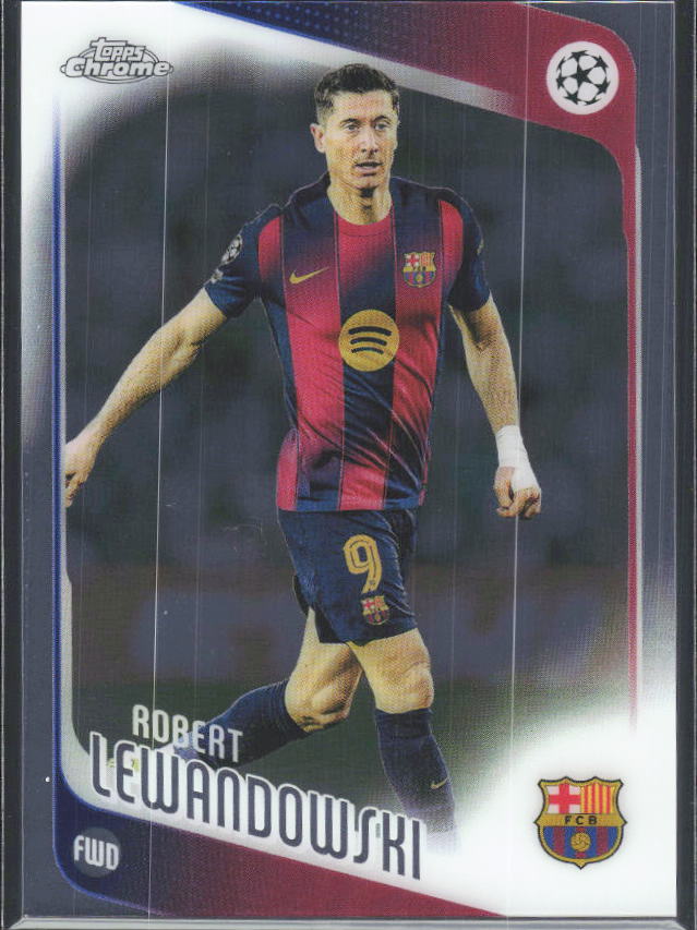 2025-26 Topps Chrome UEFA Club Competitions #54 Robert Lewandowski – framsida