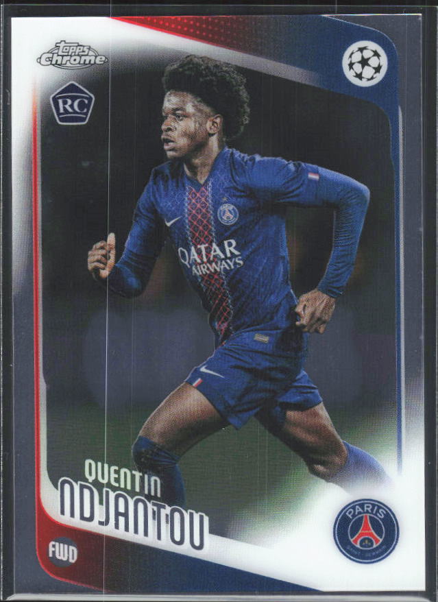2025-26 Topps Chrome UEFA Club Competitions #166 Quentin Ndjantou – framsida