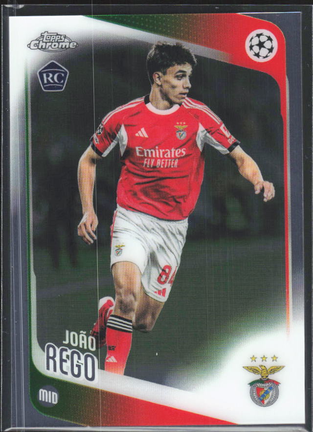2025-26 Topps Chrome UEFA Club Competitions #168 João Rego – framsida