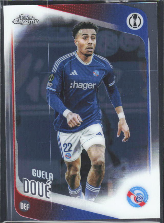 2025-26 Topps Chrome UEFA Club Competitions #180 Guela Doué – framsida