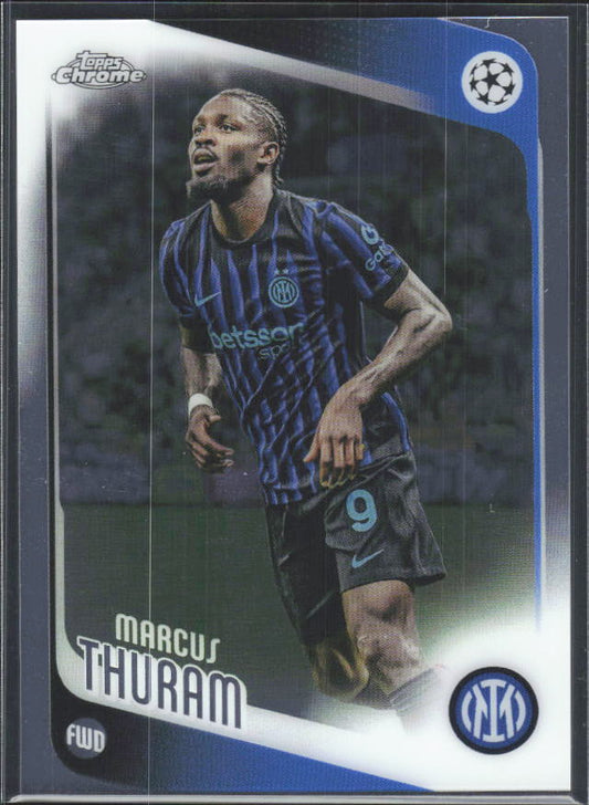 2025-26 Topps Chrome UEFA Club Competitions #48 Marcus Thuram – framsida