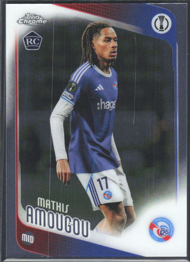 2025-26 Topps Chrome UEFA Club Competitions #177 Mathis Amougou – framsida
