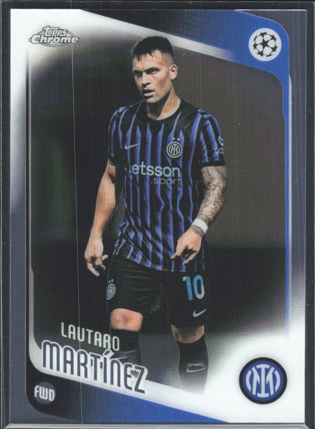 2025-26 Topps Chrome UEFA Club Competitions #156 Lautaro Martínez – framsida