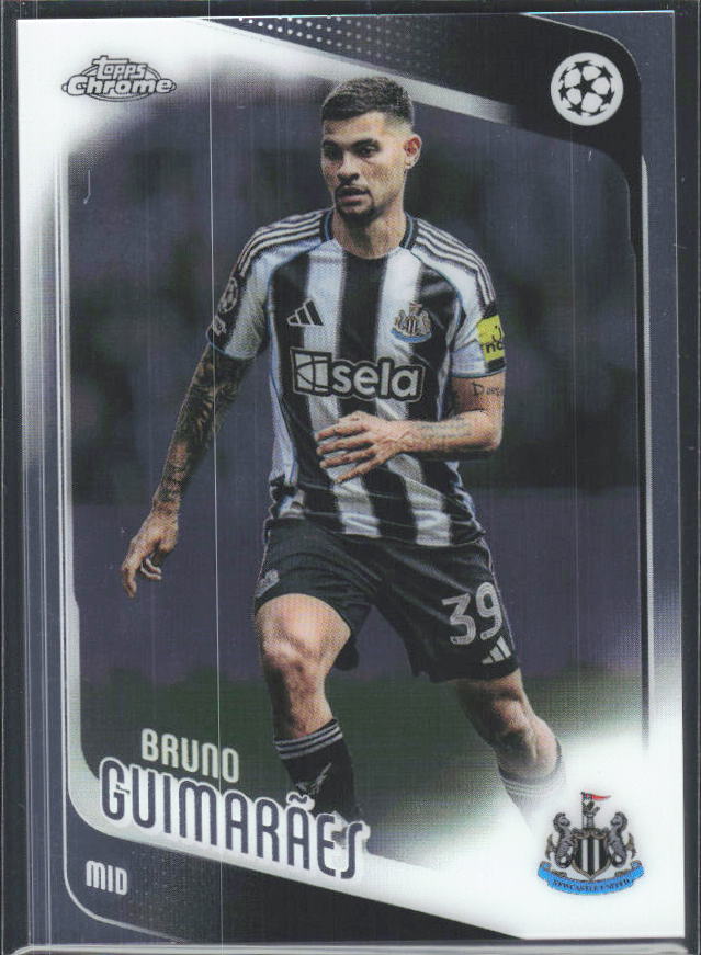 2025-26 Topps Chrome UEFA Club Competitions #117 Bruno Guimarães – framsida