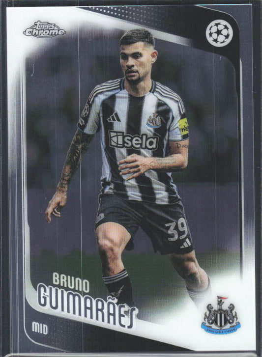 2025-26 Topps Chrome UEFA Club Competitions #117 Bruno Guimarães – framsida