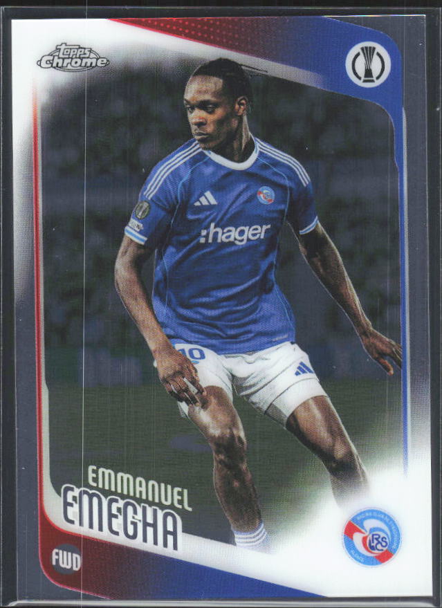 2025-26 Topps Chrome UEFA Club Competitions #110 Emanuel Emegha – framsida