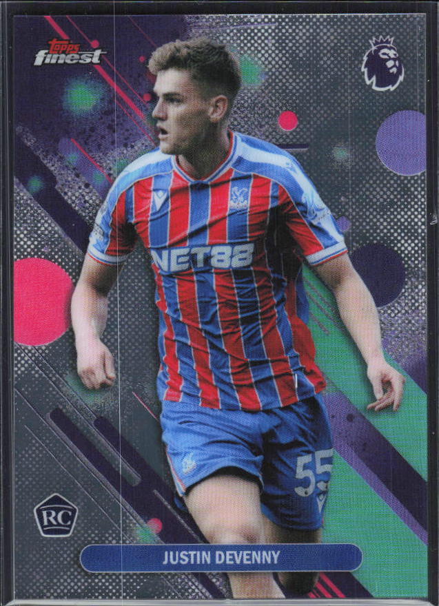 2025-26 Topps Finest Premier League #36 Justin Devenny – framsida