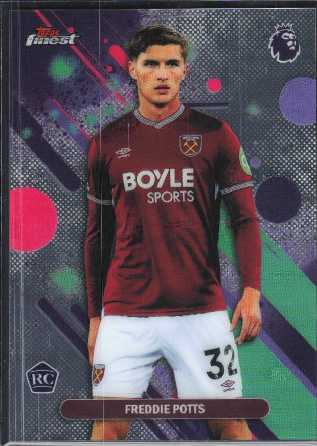 2025-26 Topps Finest Premier League #96 Freddie Potts – framsida