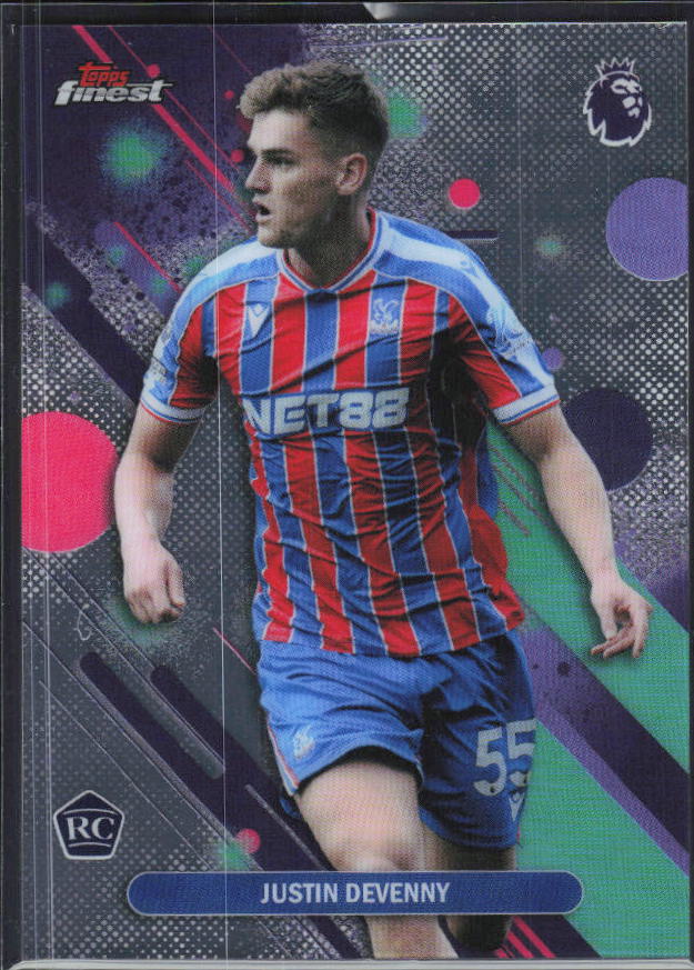 2025-26 Topps Finest Premier League #36 Justin Devenny – framsida