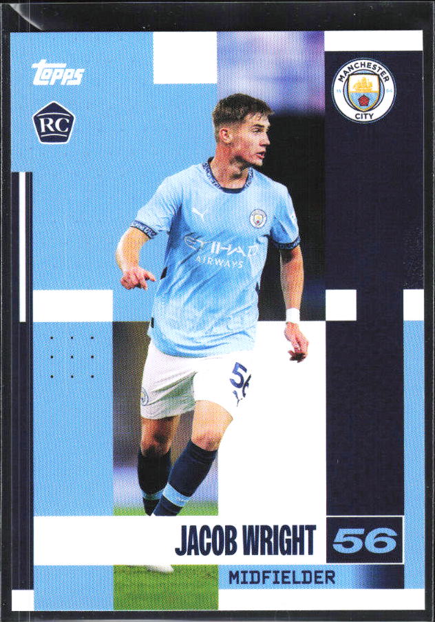 2024-25 Topps Manchester City Team Set #24 Jacob Wright – framsida