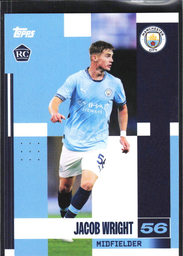 2024-25 Topps Manchester City Team Set #24 Jacob Wright – framsida