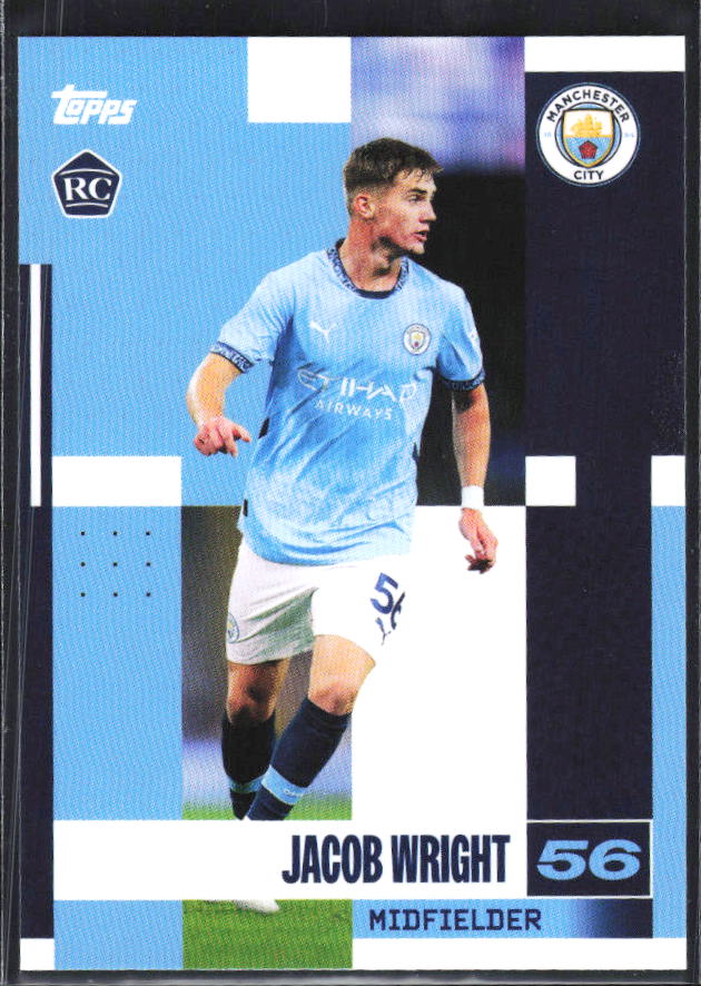 2024-25 Topps Manchester City Team Set #24 Jacob Wright – framsida