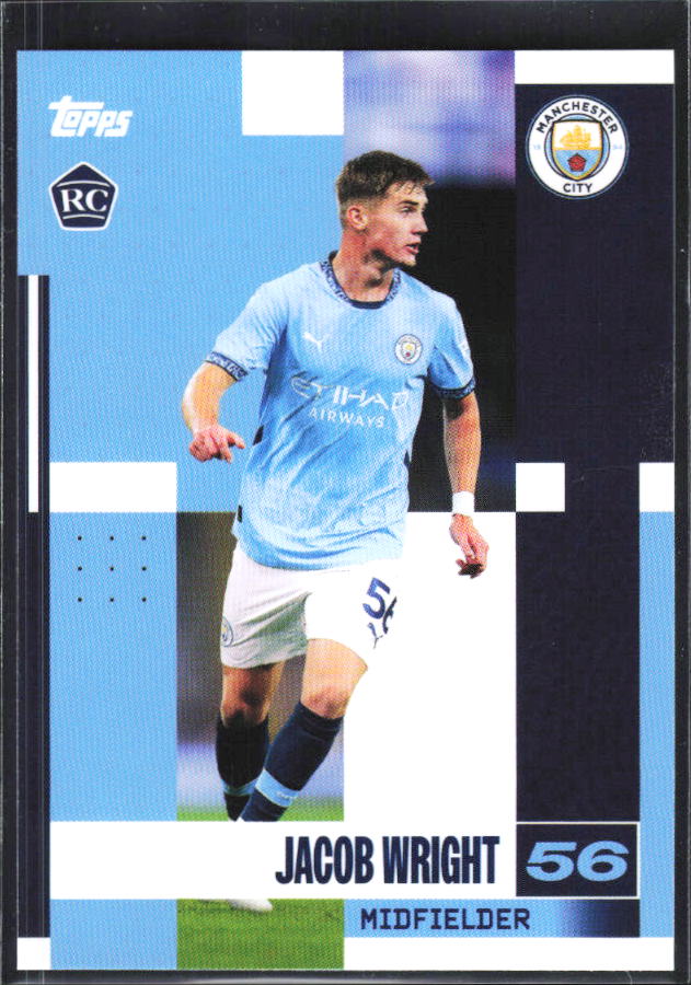 2024-25 Topps Manchester City Team Set #24 Jacob Wright – framsida