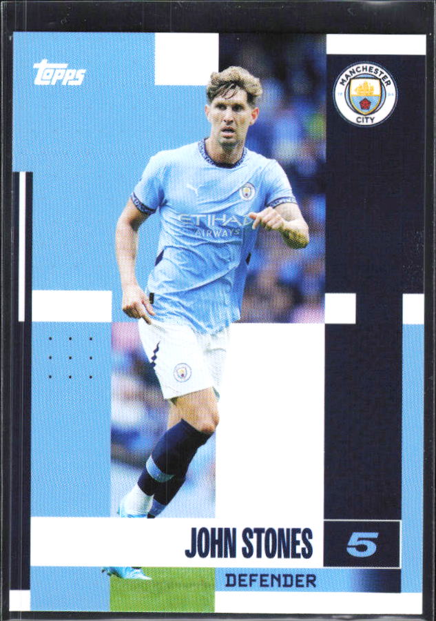 2024-25 Topps Manchester City Team Set #8 John Stones – framsida