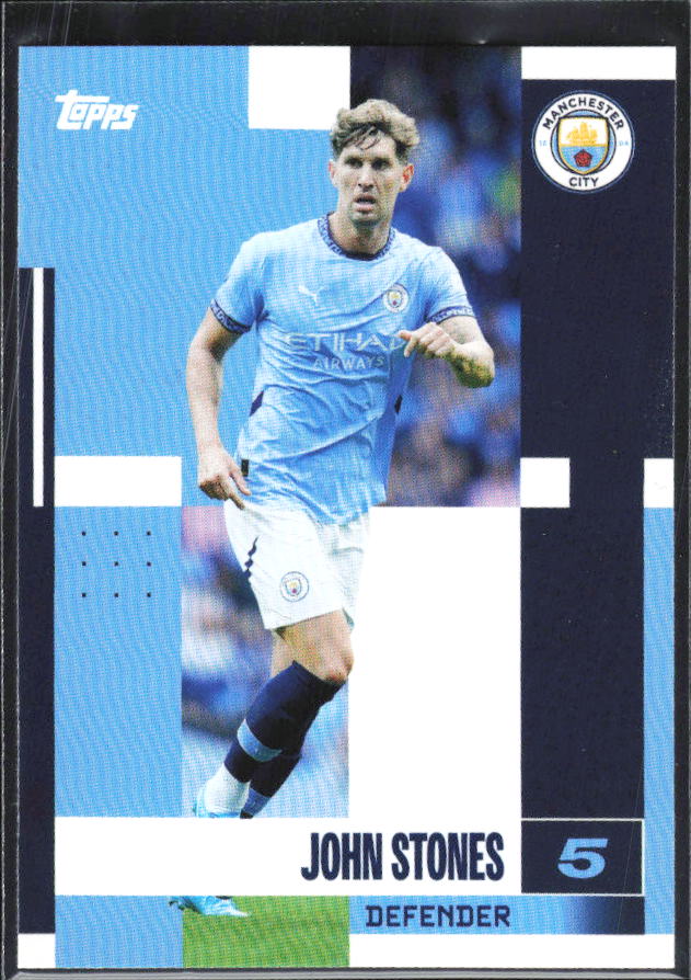 2024-25 Topps Manchester City Team Set #8 John Stones – framsida