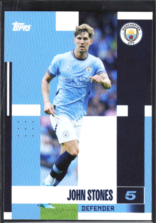2024-25 Topps Manchester City Team Set #8 John Stones – framsida
