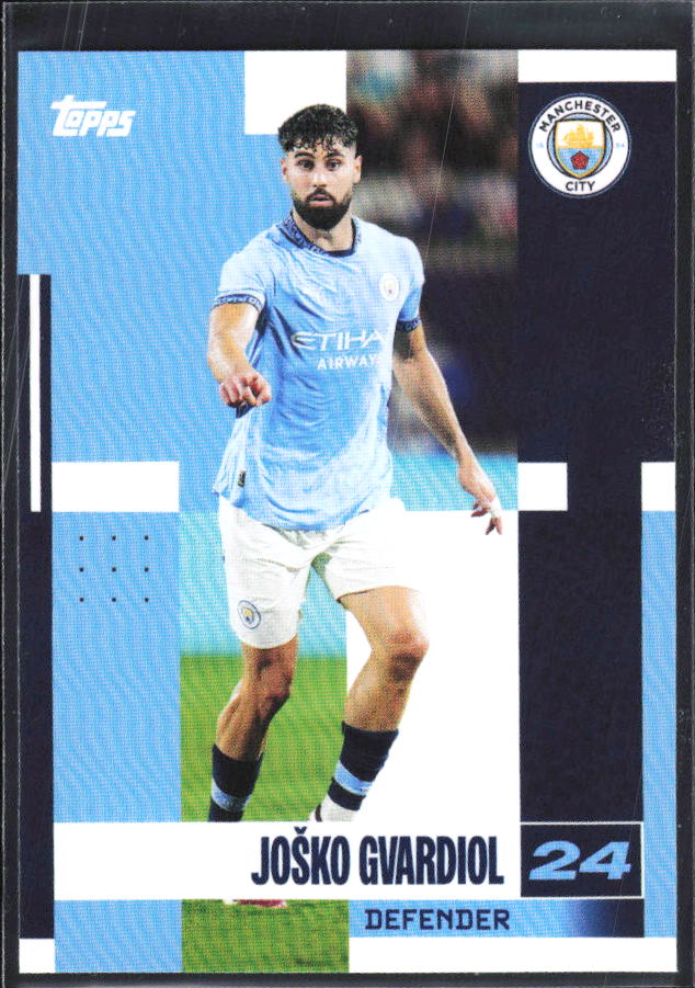 2024-25 Topps Manchester City Team Set #9 Josko Gvardiol – framsida