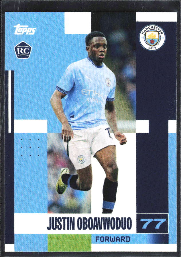 2024-25 Topps Manchester City Team Set #19 Justin Oboavwoduo – framsida