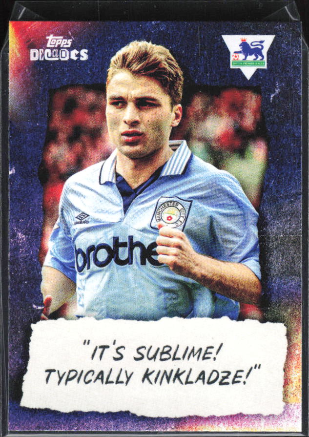 Topps Premier League Decades Georgi Kinkladze Memorable Quotes – framsida