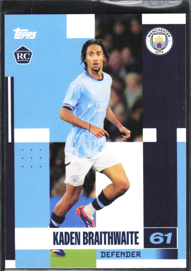 2024-25 Topps Manchester City Team Set #10 Kaden Braithwaite – framsida