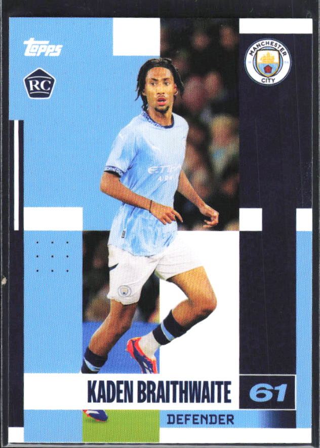 2024-25 Topps Manchester City Team Set #10 Kaden Braithwaite – framsida