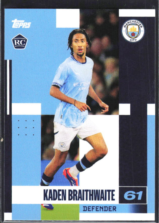 2024-25 Topps Manchester City Team Set #10 Kaden Braithwaite – framsida
