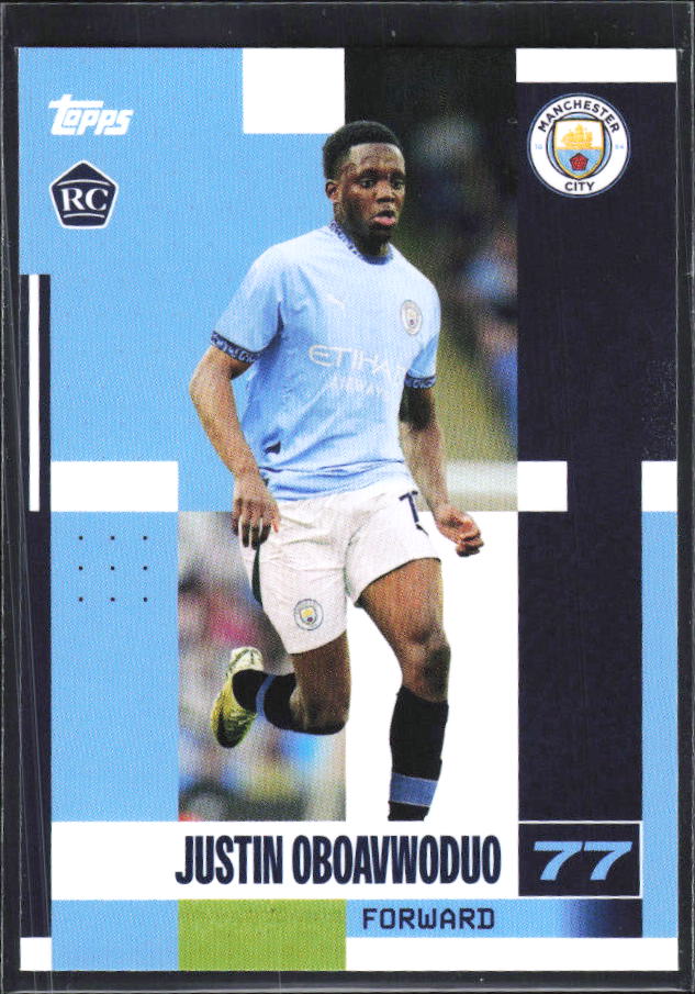 2024-25 Topps Manchester City Team Set #19 Justin Oboavwoduo – framsida
