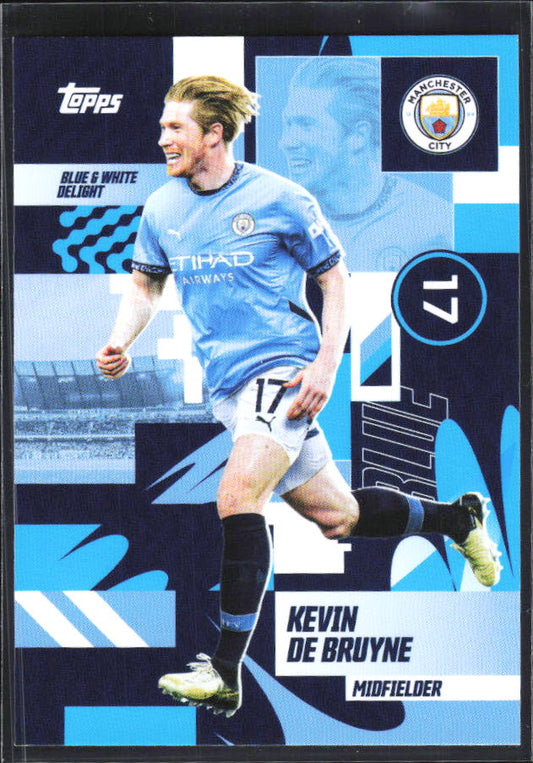 2024-25 Topps Manchester City Team Set #32 Kevin De Bruyne – framsida