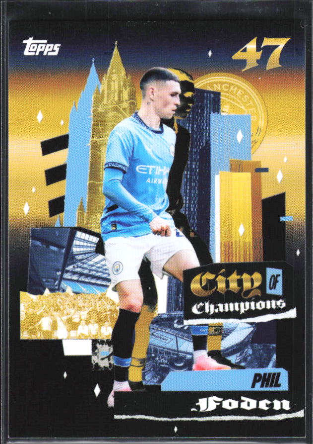 2024-25 Topps Manchester City Team Set #41 Phil Foden City of Champions – framsida