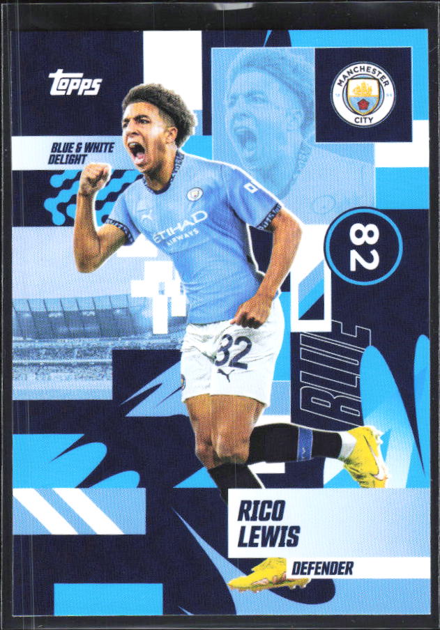 2024-25 Topps Manchester City Team Set #28 Rico Lewis – framsida