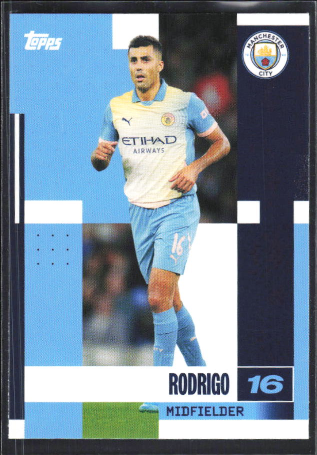 2024-25 Topps Manchester City Team Set #12 Rodrigo – framsida