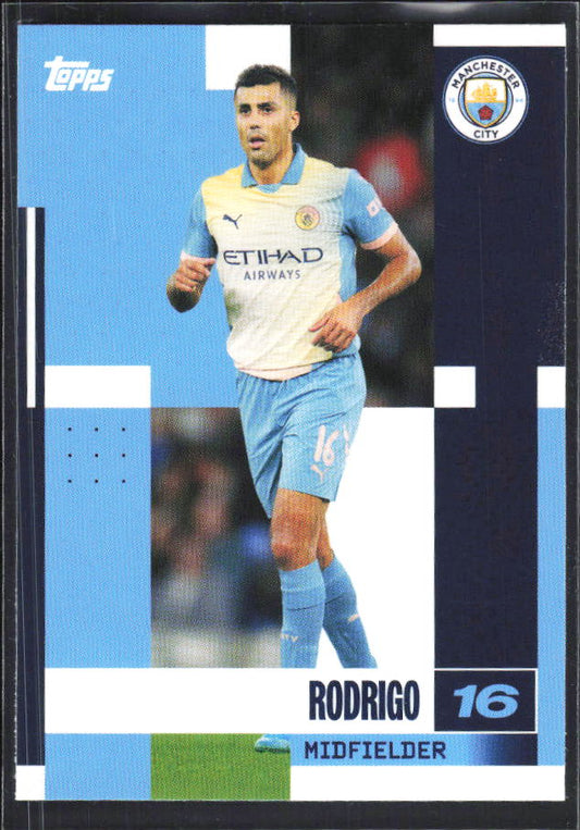 2024-25 Topps Manchester City Team Set #12 Rodrigo – framsida