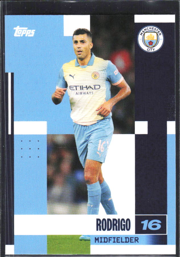 2024-25 Topps Manchester City Team Set #12 Rodrigo – framsida