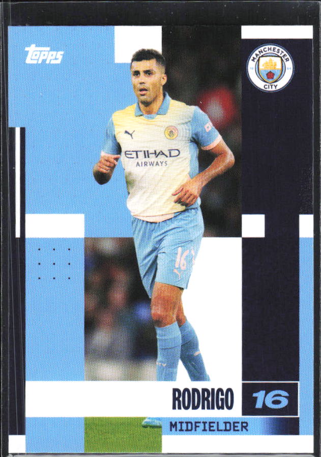 2024-25 Topps Manchester City Team Set #12 Rodrigo – framsida