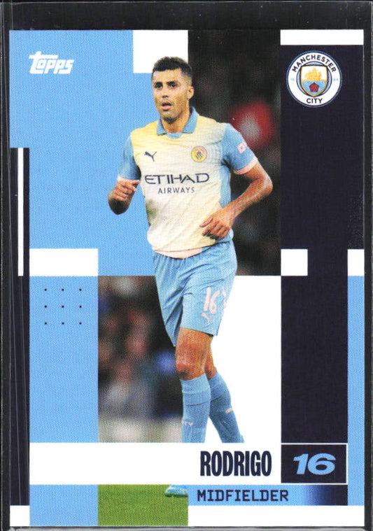 2024-25 Topps Manchester City Team Set #12 Rodrigo – framsida