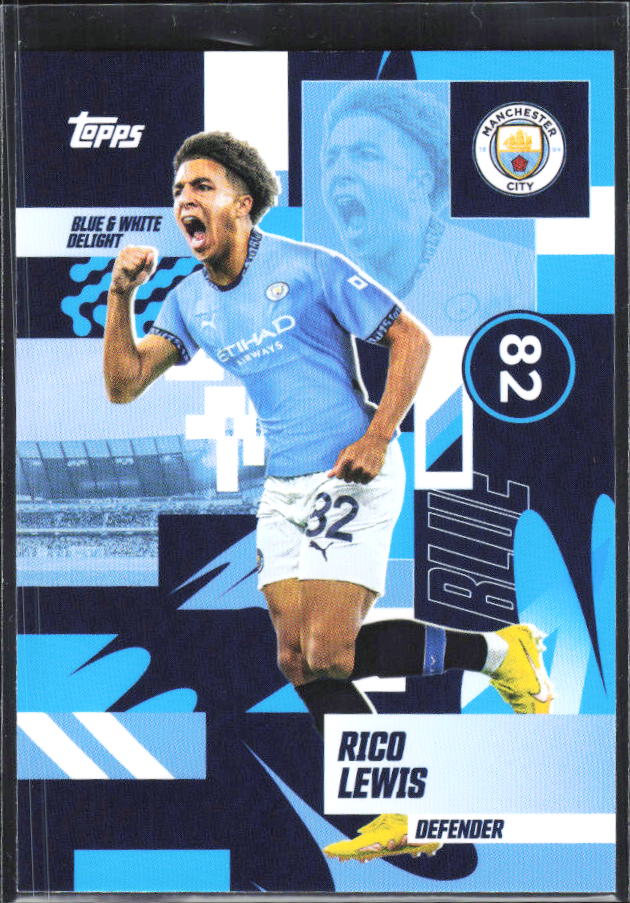 2024-25 Topps Manchester City Team Set #28 Rico Lewis – framsida