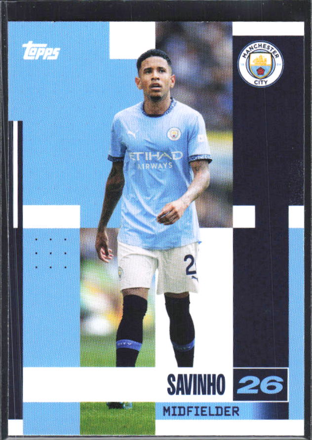 2024-25 Topps Manchester City Team Set #17 Savinho – framsida