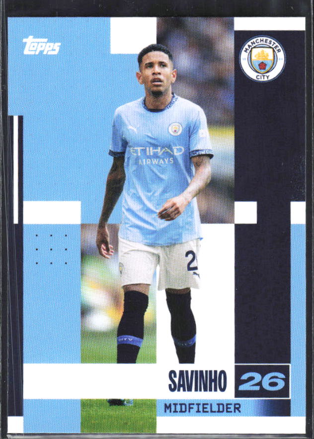 2024-25 Topps Manchester City Team Set #17 Savinho – framsida