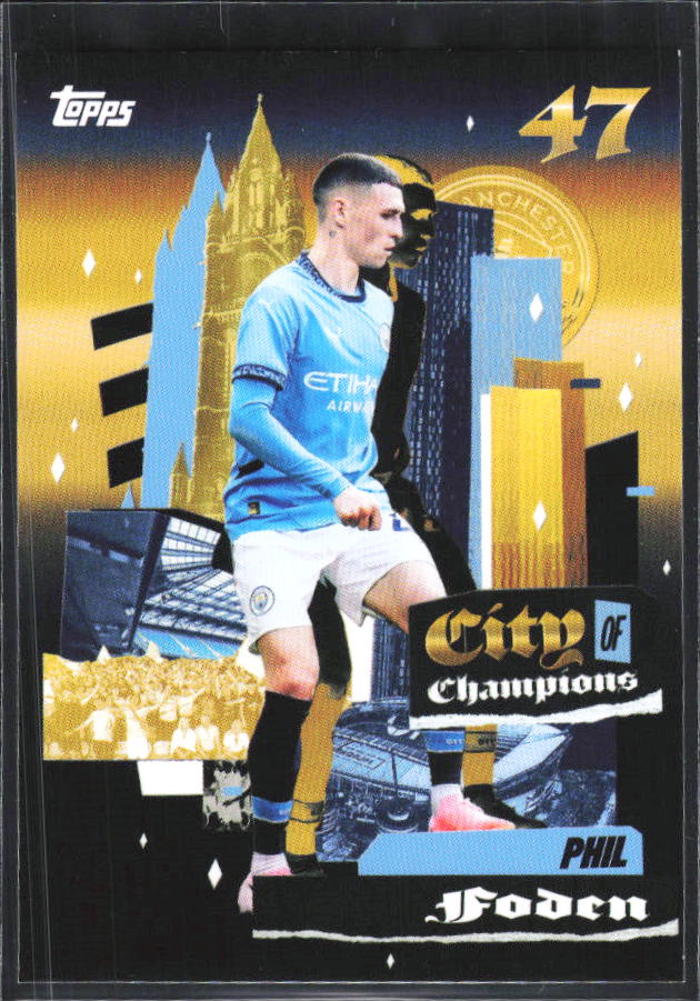 2024-25 Topps Manchester City Team Set #41 Phil Foden City of Champions – framsida