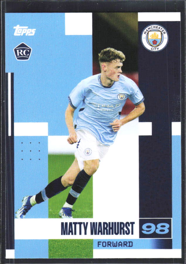 2024-25 Topps Manchester City Team Set #20 Matty Warhurst – framsida
