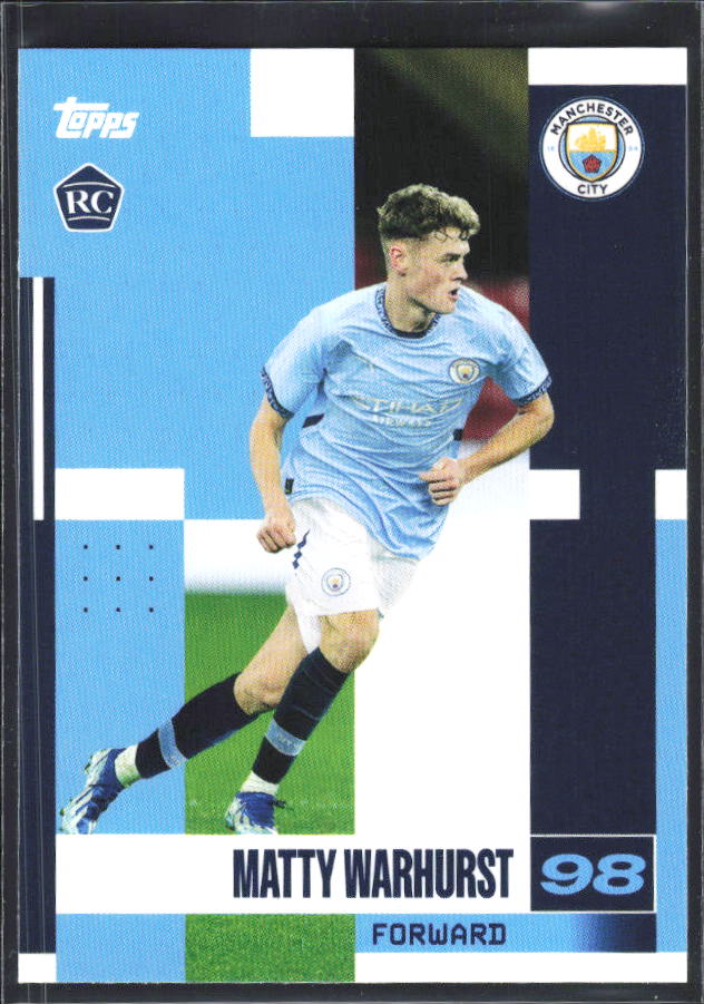 2024-25 Topps Manchester City Team Set #20 Matty Warhurst – framsida