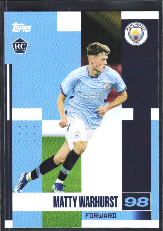 2024-25 Topps Manchester City Team Set #20 Matty Warhurst – framsida