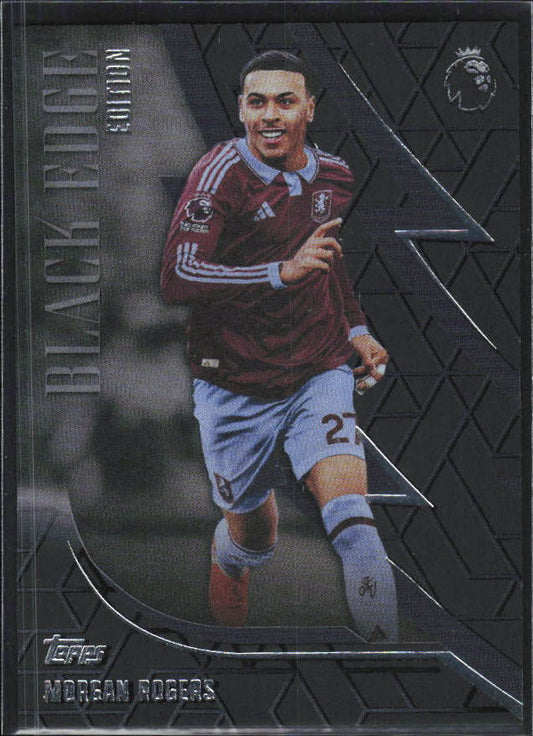 2026-27 Topps Premier League Morgan Rogers #BE4 Black Edge Edition – framsida